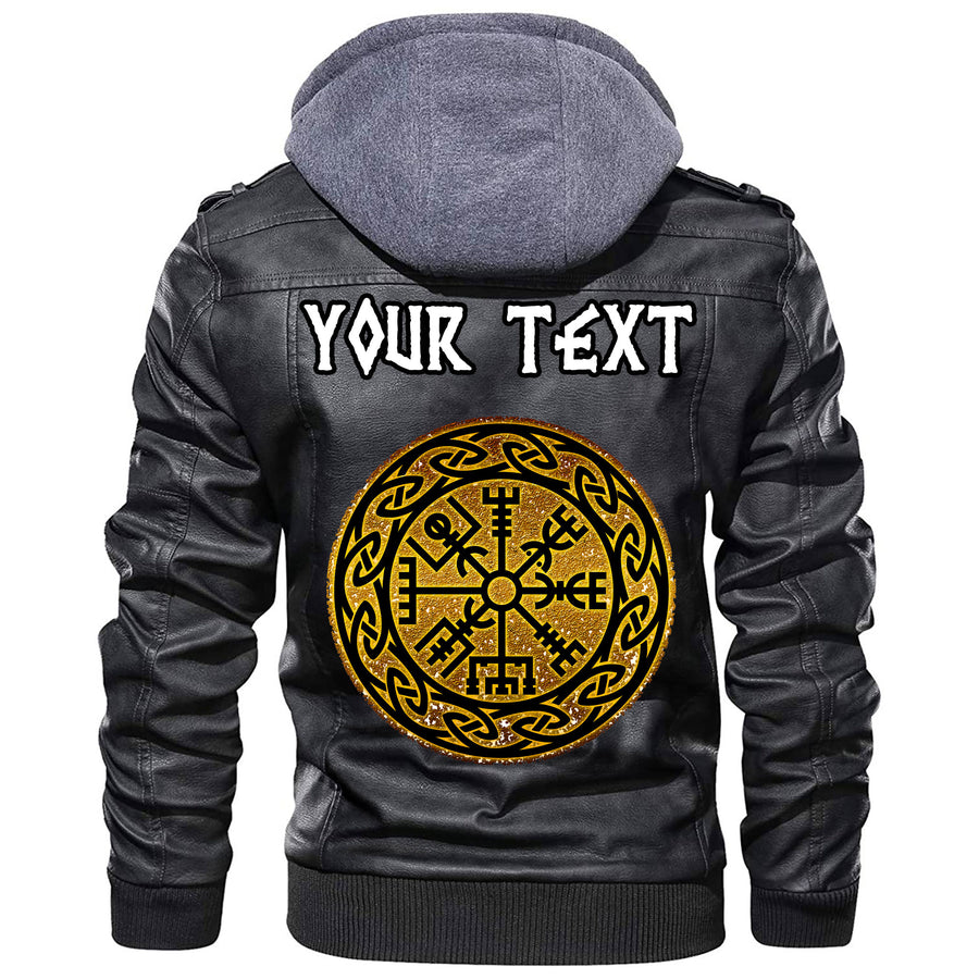 (Custom) Tspinners - Golden Odin's Celtic Raven Leather Jacket A35