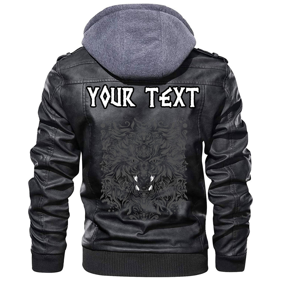 (Custom) Tspinners - GorillHead With Helmet And Axe Leather Jacket A35
