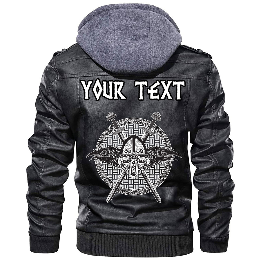 (Custom) Tspinners - Helmet Crossed Axes Leather Jacket A35