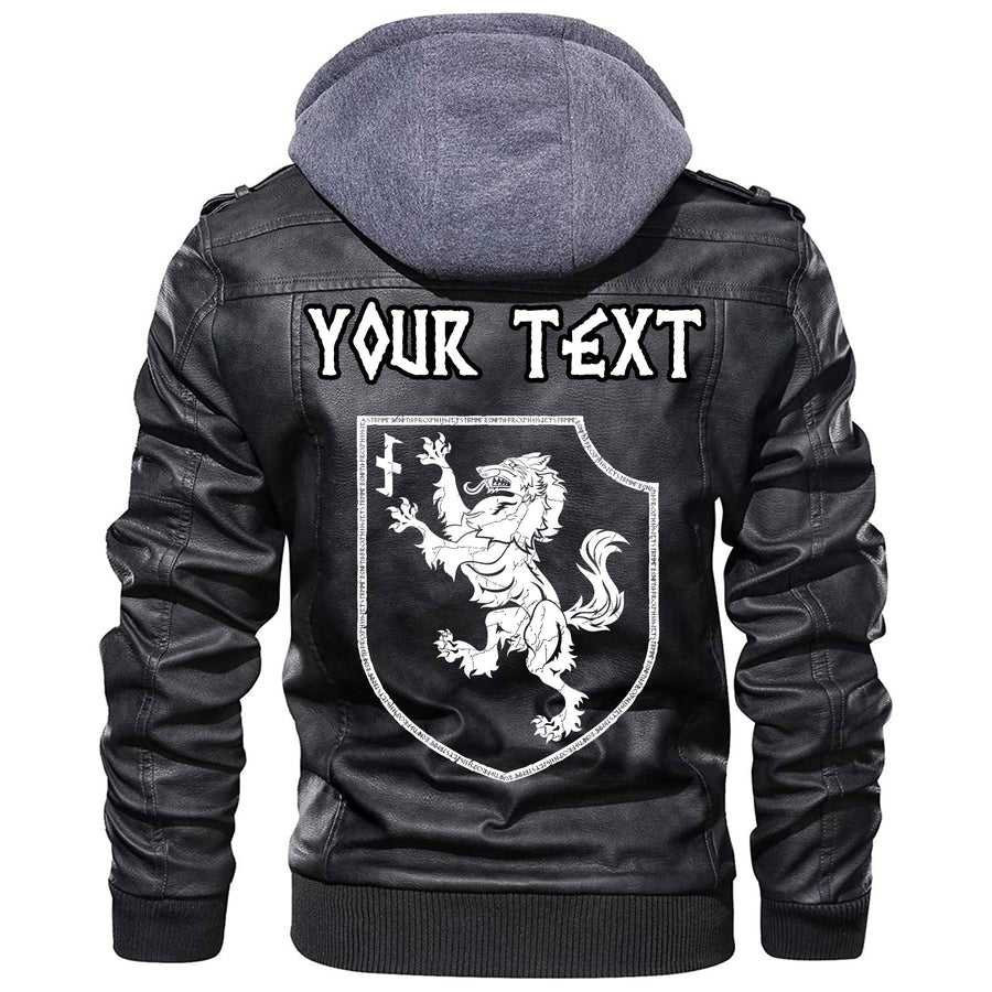 (Custom) Tspinners - Heraldic Lions With Sword Compass Ancient Leather Jacket A35