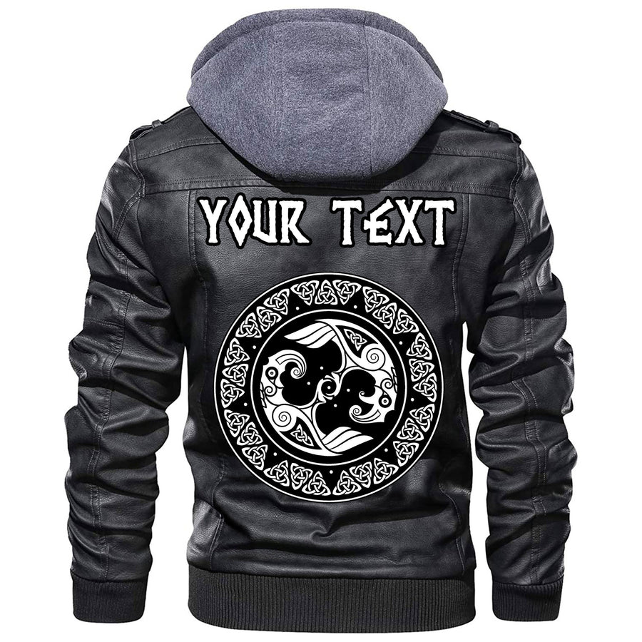 (Custom) Tspinners - Horror Helmet Magic Runic Leather Jacket A35