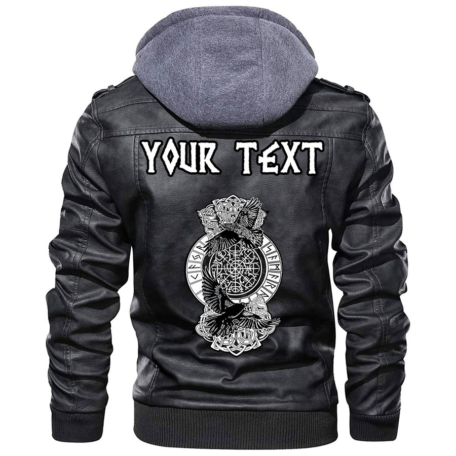 (Custom) Tspinners - Human Skull With Axe Leather Jacket A35