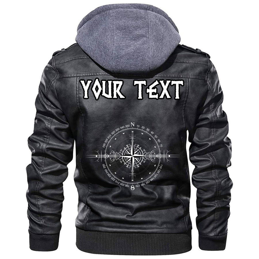 (Custom) Tspinners - King Skull With Axe Leather Jacket A35