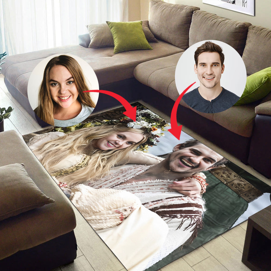 Tspinners Area Rug Personailzed - Personal Portrait In The Picture Wedding Anniversary Tspinners Area Rug A35