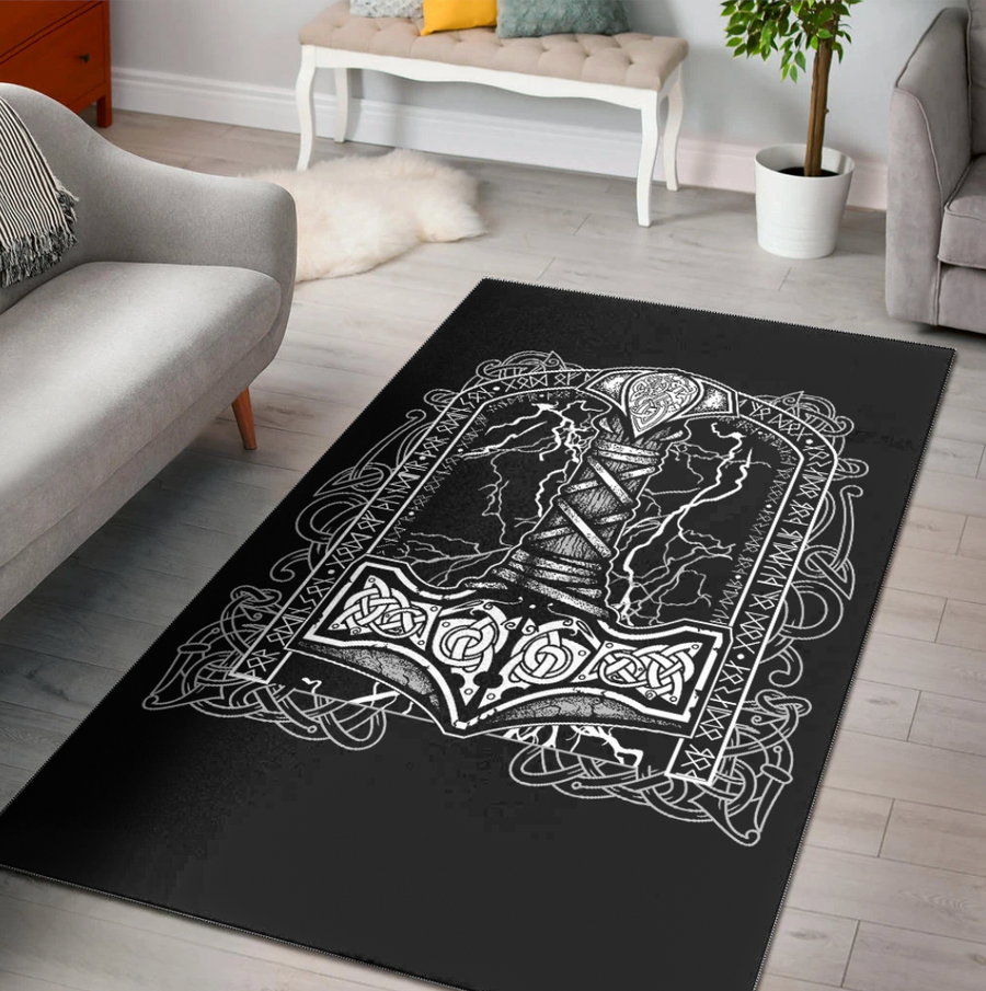 Tspinners Area Rug - Mjolnir Hammer Area Rug A31