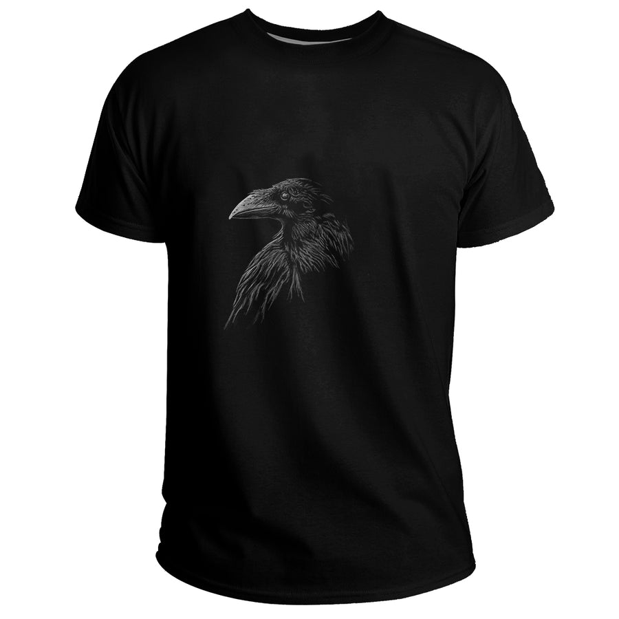 Tspinners Clothing (Custom) - Mystical black raven illustration crow Basic T-Shirt A35