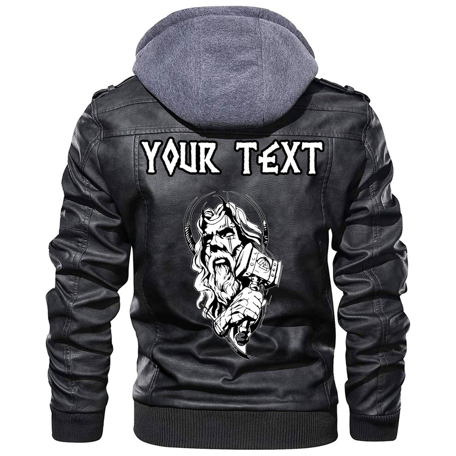 (Custom) Tspinners - Mjolnir Symbol Leather Jacket A35