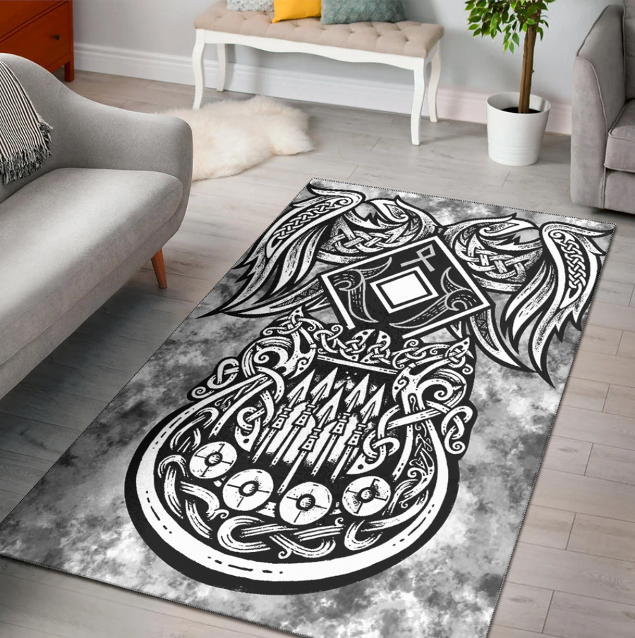 Tspinners Area Rug - Othala and Raven Area Rug A31