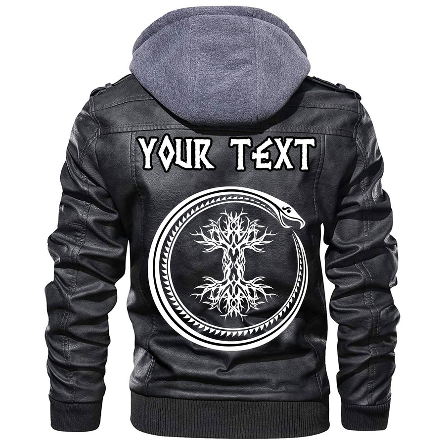 (Custom) Tspinners - Old Skull Face Isolated Leather Jacket A35