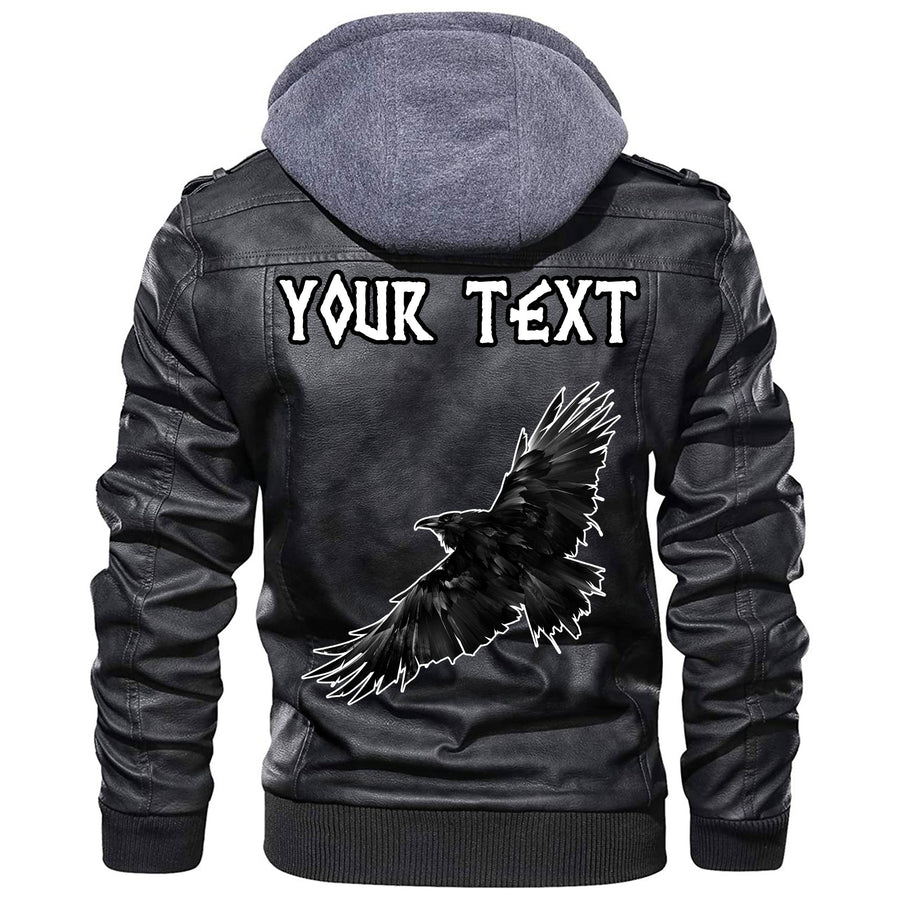 (Custom) Tspinners - Raven Art Inspired Moves Drawn As A Leather Jacket A35