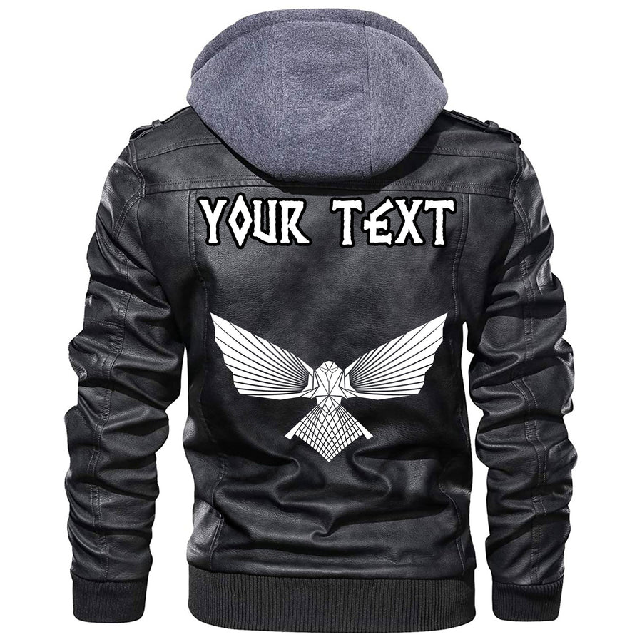 (Custom) Tspinners - Raven With Open Wings Leather Jacket A35