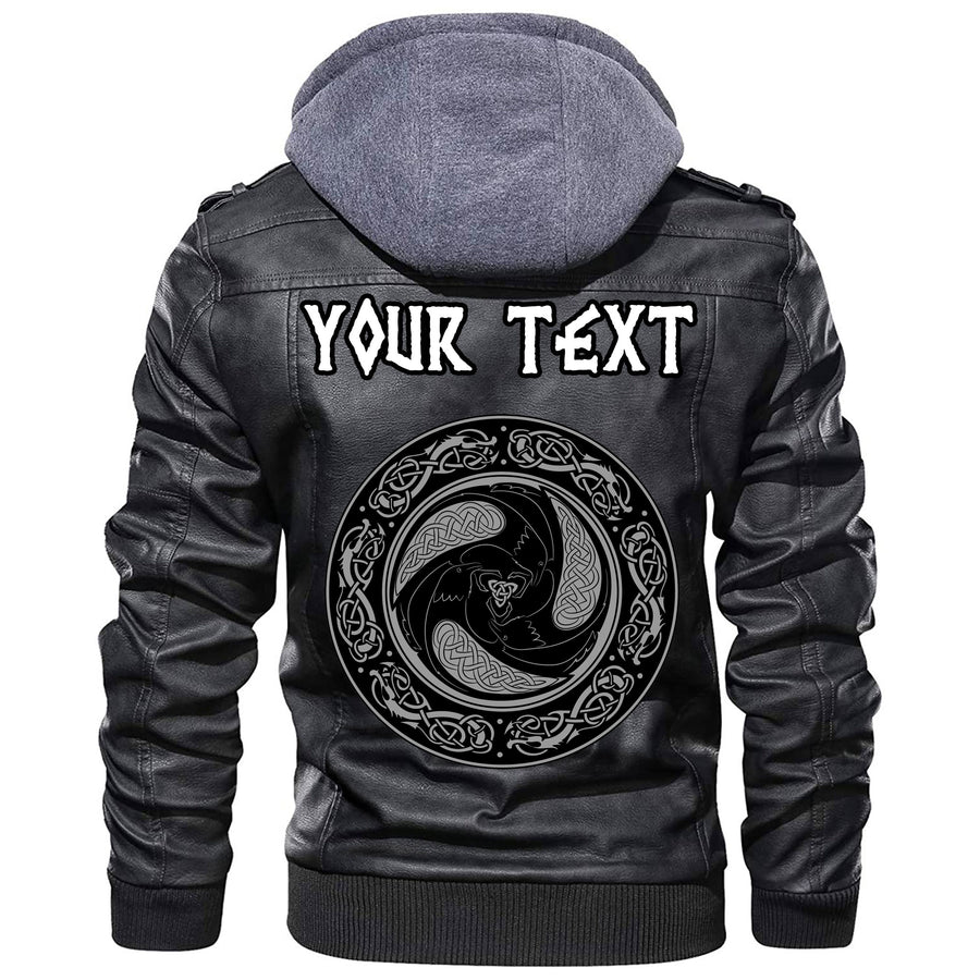 (Custom) Tspinners - Ravens Valknut Leather Jacket A35
