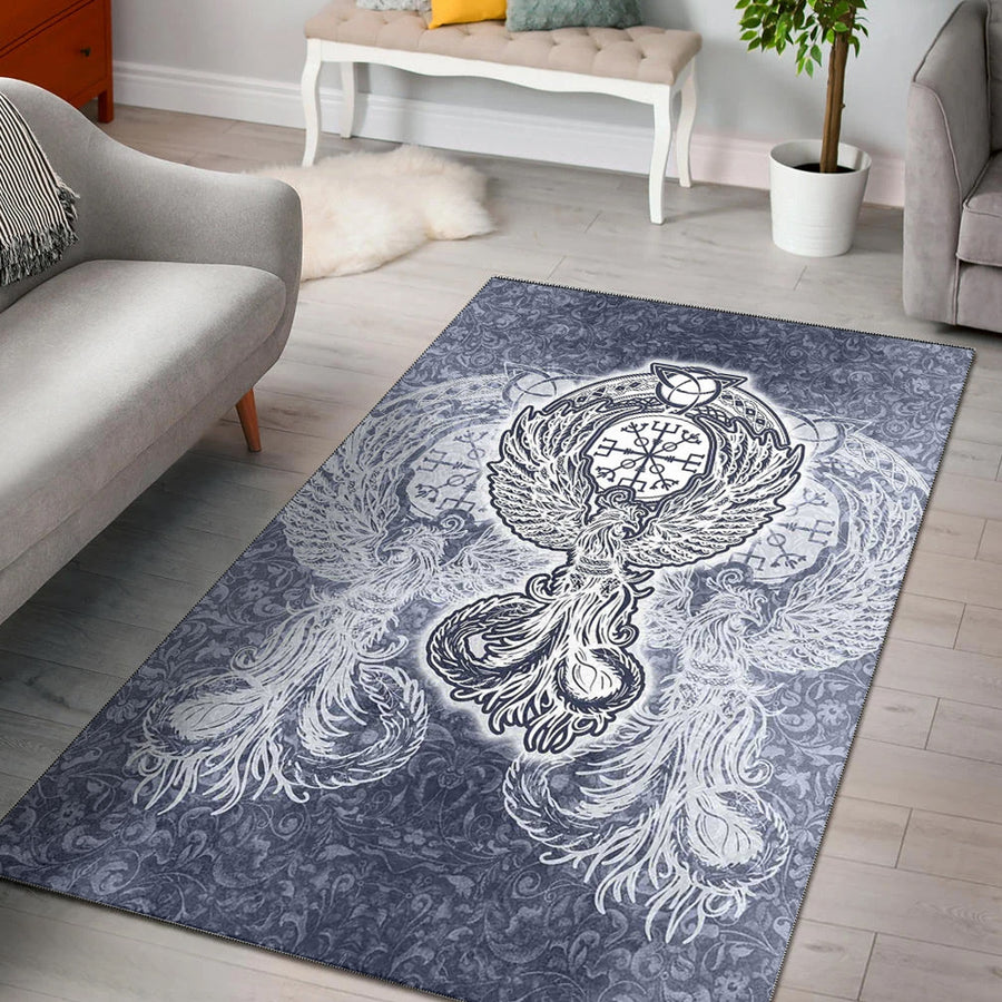 Tspinners Area Rug - The Phoenix is Reborn Celtic Tattoo Area Rug A35