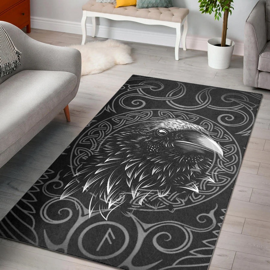 Tspinners Area Rug - Raven Celtic Style Area Rug A35
