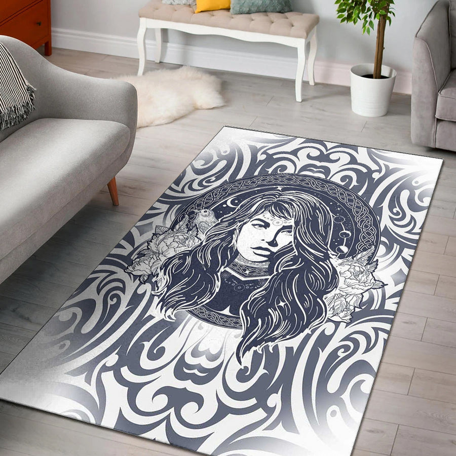 Tspinners Area Rug - Celtic Wicca Sorceress Area Rug A35
