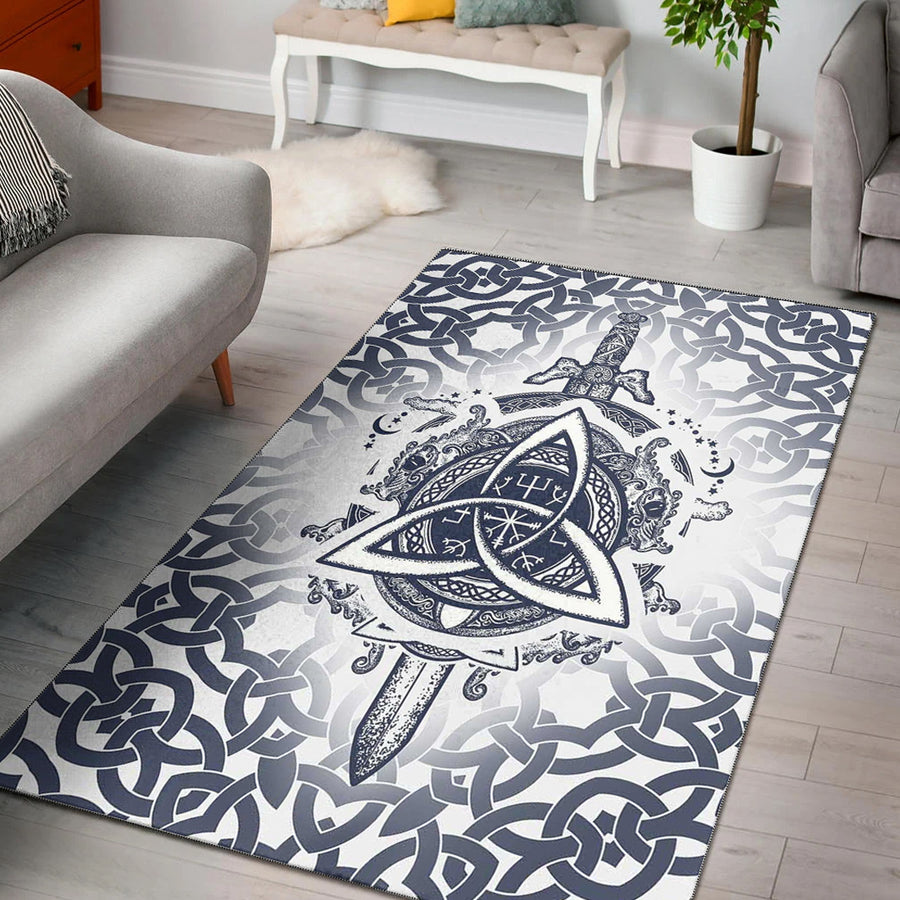 Tspinners Area Rug - Sword Celtic Area Rug A35
