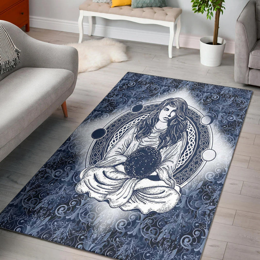 Tspinners Area Rug - Wicca Sorceress Celtic Tattoo Area Rug A35