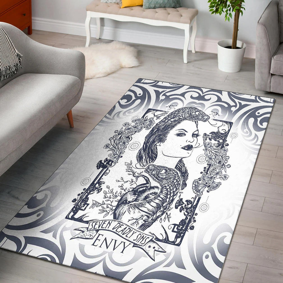 Tspinners Area Rug - Envy! Seven Deadly Sins Celtic Tattoo Area Rug A35