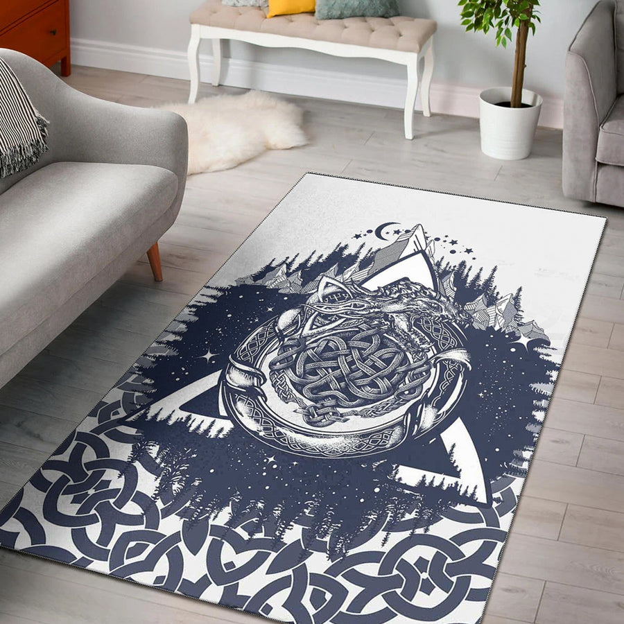 Tspinners Area Rug - Ouroboros Celtic Style Area Rug A35