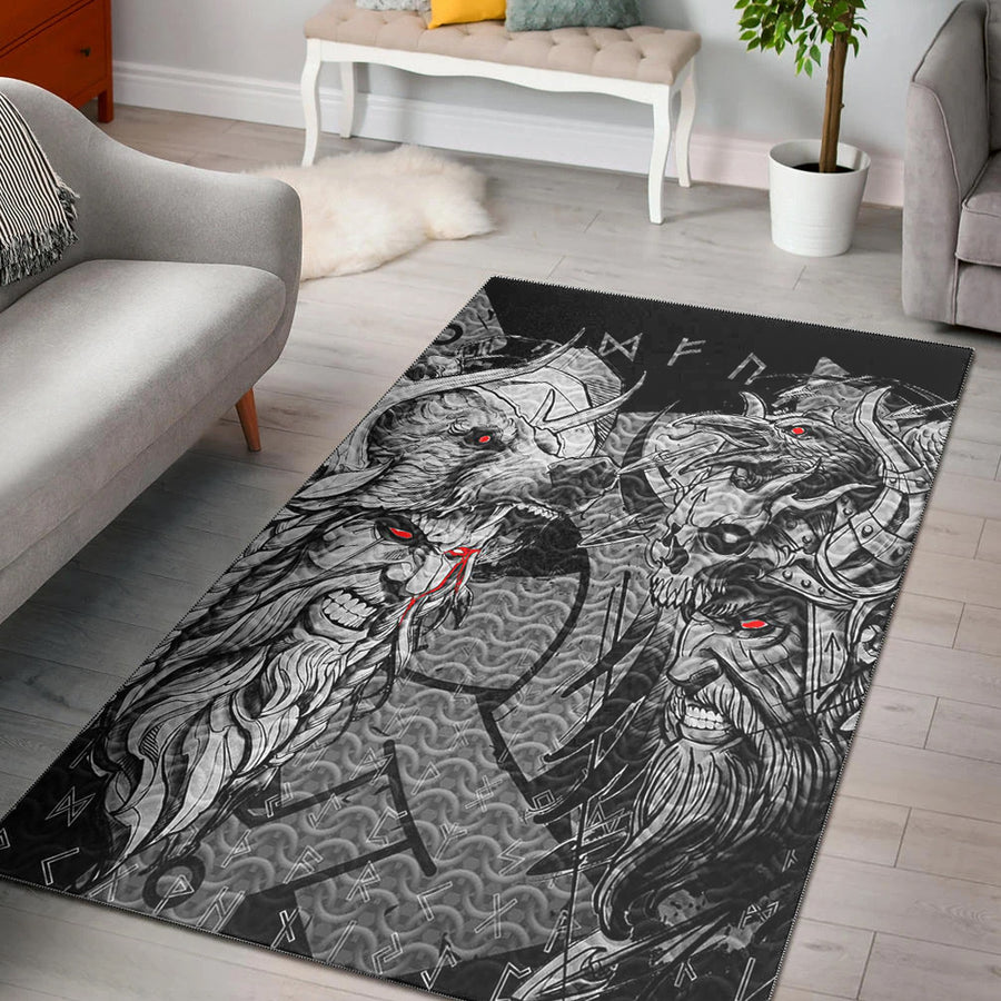Tspinners Area Rug - Norse Warrior Berserker Area Rug A94