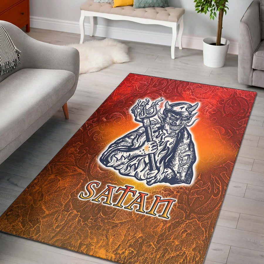 Tspinners Area Rug - Satan Celtic Area Rug A35