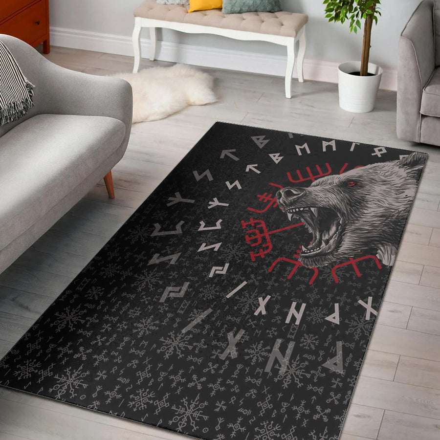 Tspinners Area Rug - Berserler Viking Bear Area Rug A94