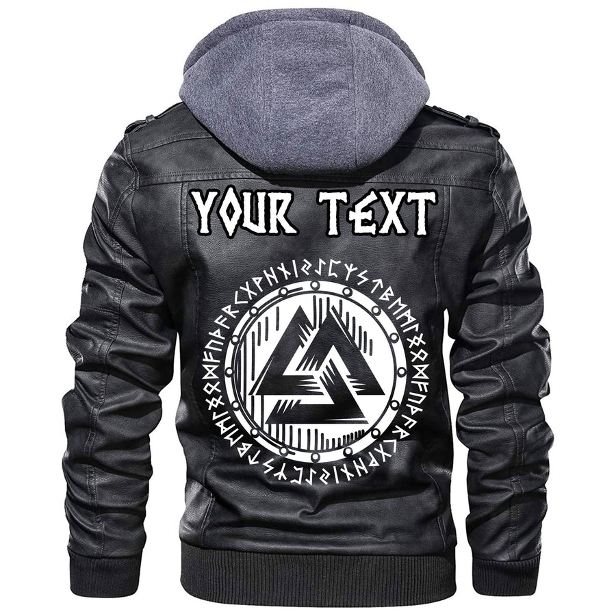 (Custom) Tspinners - Scandinavian Runic Circle Leather Jacket A35