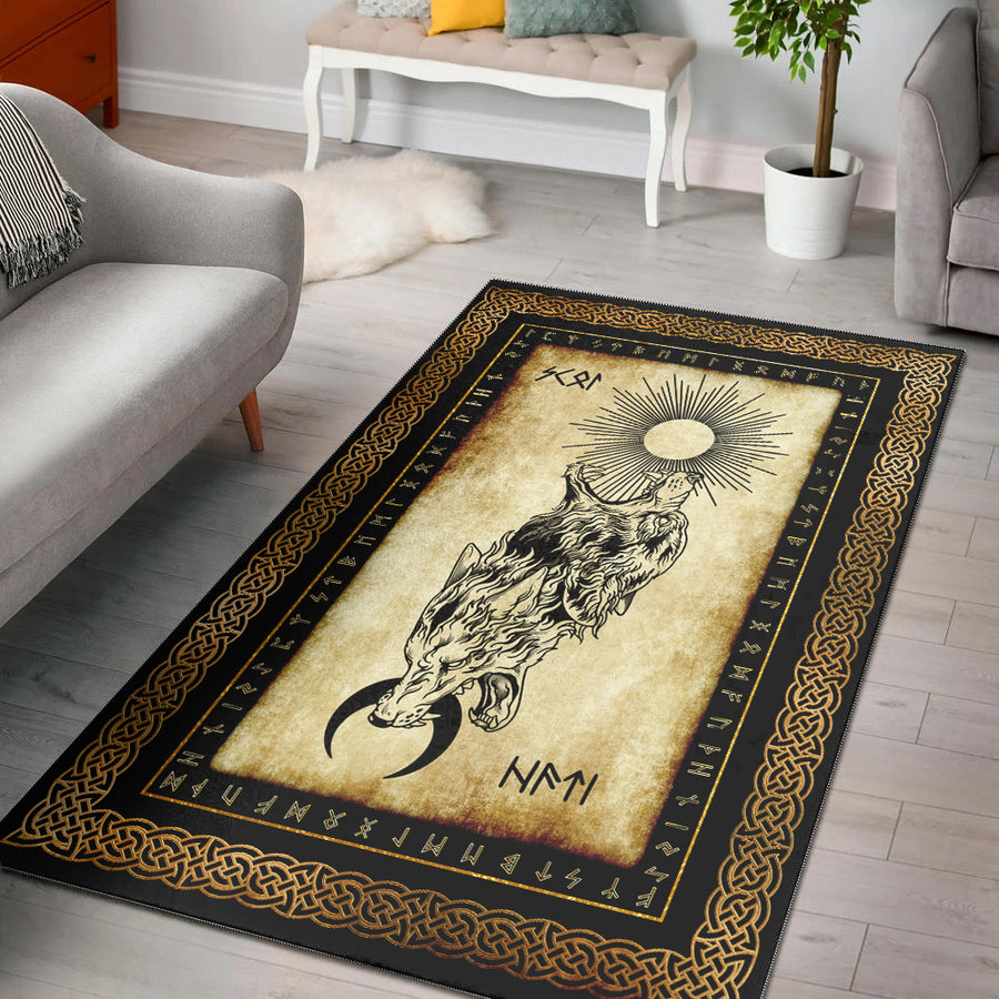 Tspinners Area Rug - Skoll and Hati Angry Area Rug A35