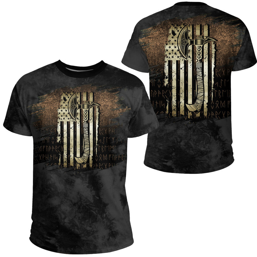 Tspinners - USA Flag Viking Cool American Norsemen T-Shirt A7