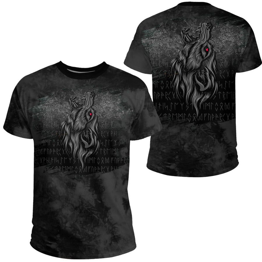 Tspinners - Viking Fenrir Wolf Howls To The Gods T-Shirt A7