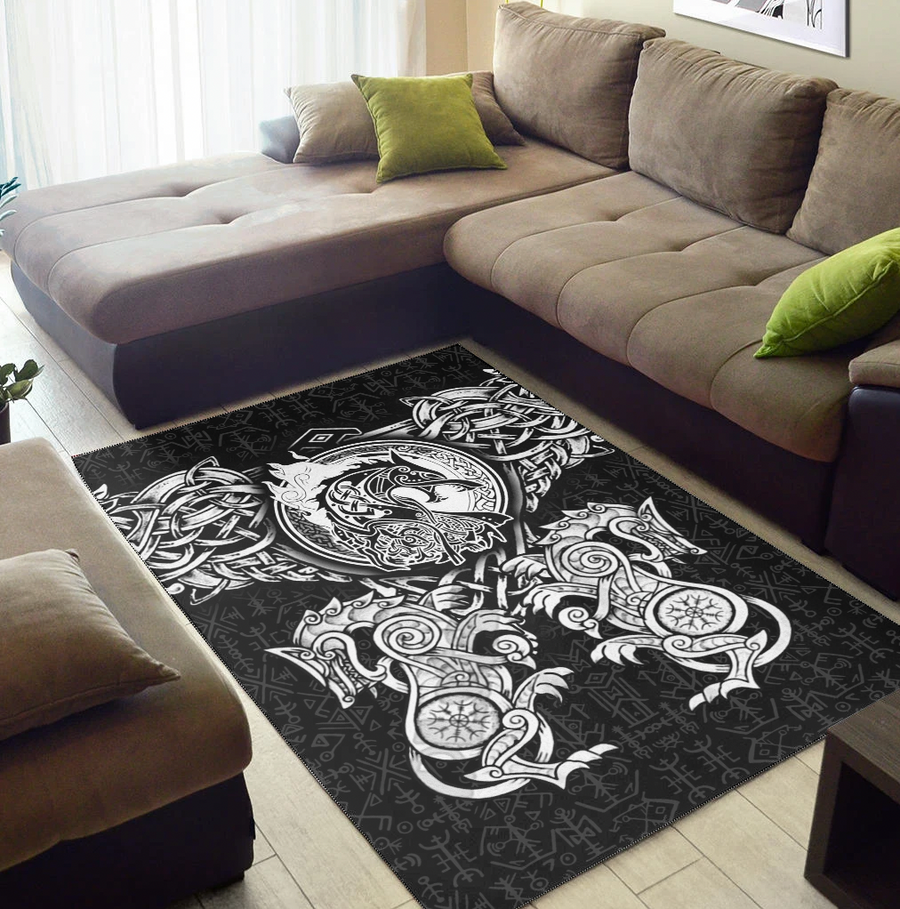 Tspinners Area Rug - Viking Wolf Area Rug A31