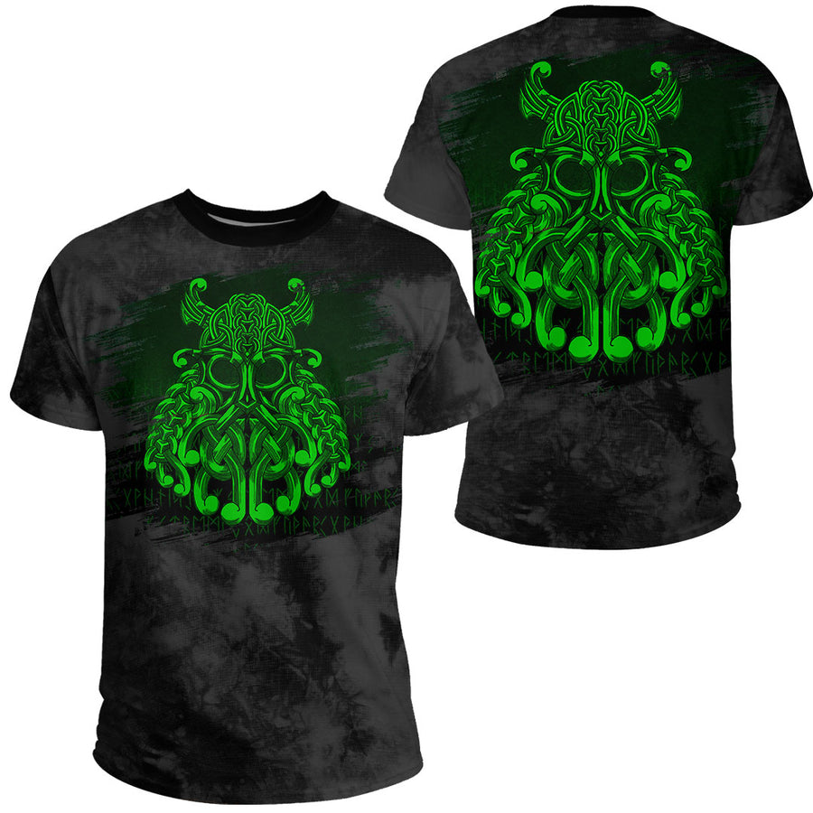 Tspinners - Vikings Odin Valhalla Green T-Shirt A7