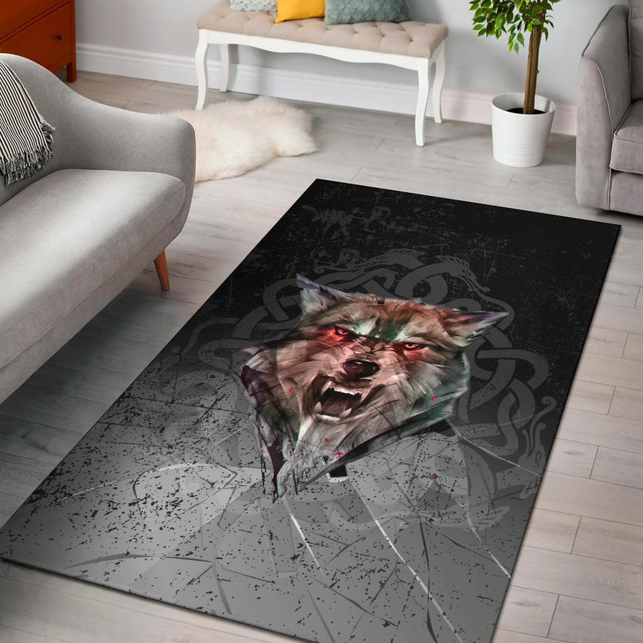 Tspinners Area Rug - Fenrir Norse Wolf A27