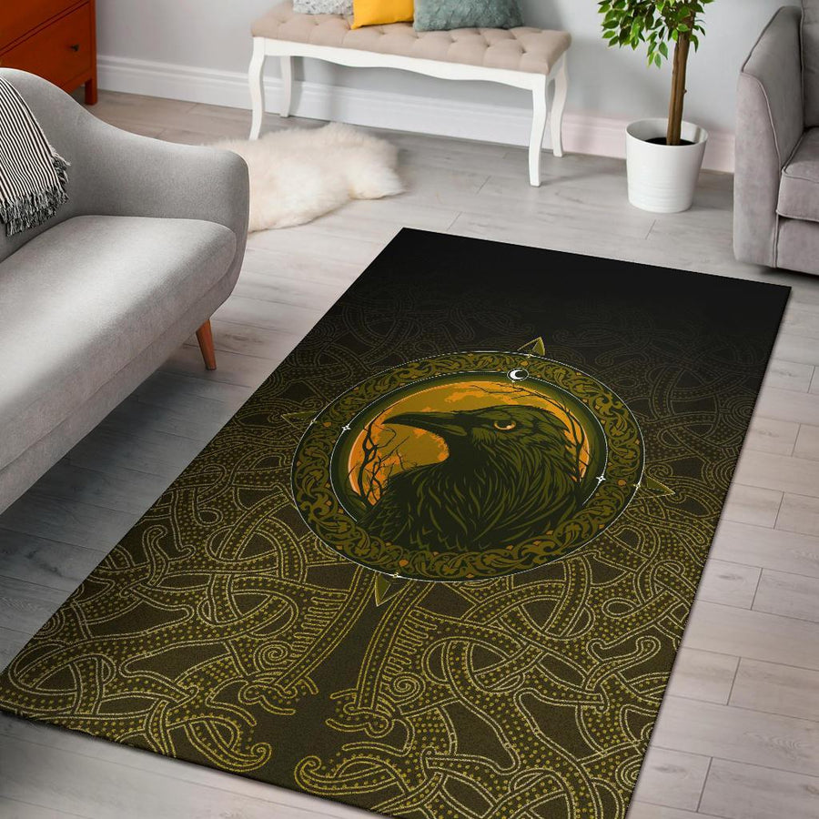 Tspinners Area Rug, Ethnic Odin Raven Gold A31