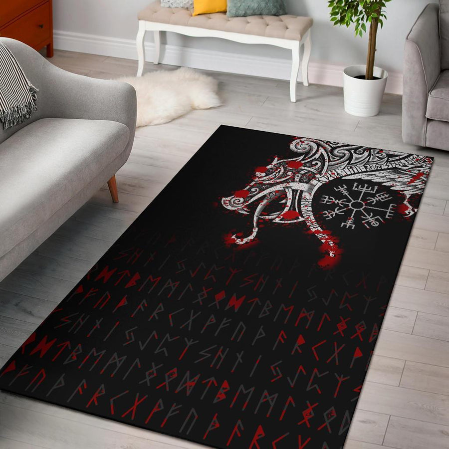 Tspinners Area Rug, Dragon and Vegvisir Blood Tattoo A27
