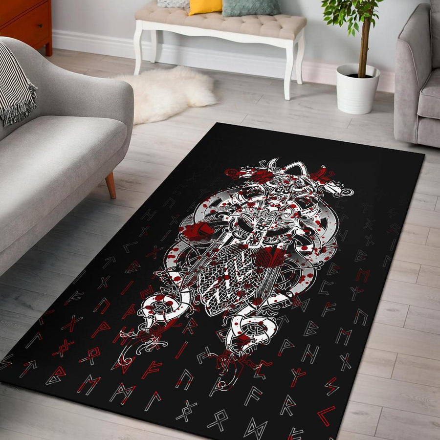 Tspinners Tyr Tattoo Blood Area Rug A27