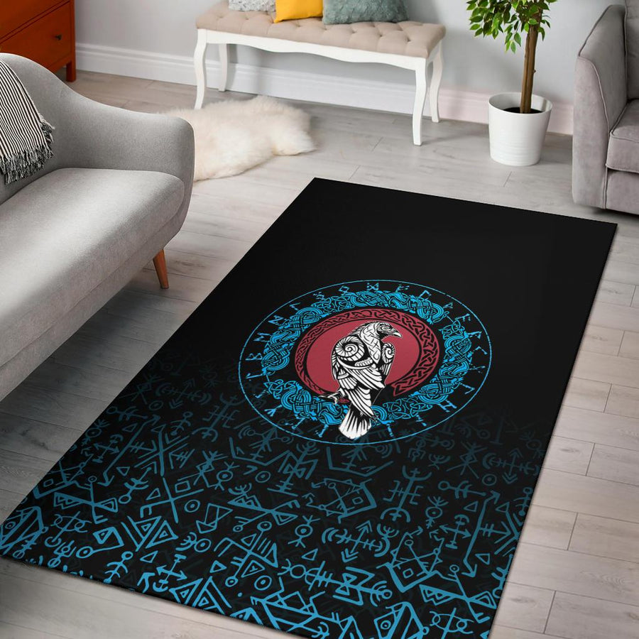 Tspinners Area Rug - Raven Celtic Cyan A31