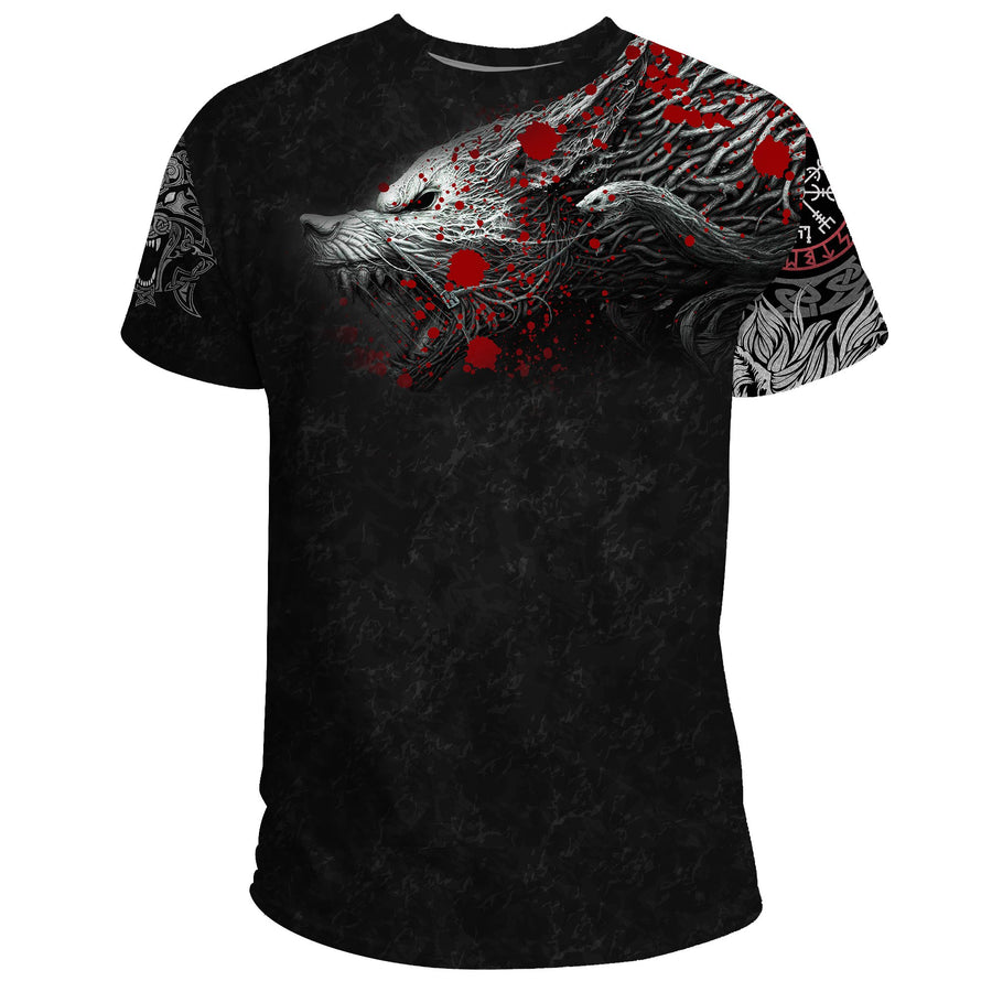 Tspinners Vikings Blood TShirt Fenrir Blood A27