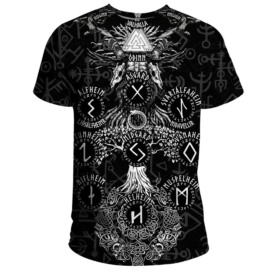 Tspinners T-Shirt - Odin Tree Runes A21