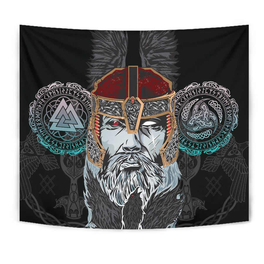Tspinners Tapestry Odin - Valknut and Triple Horn A7