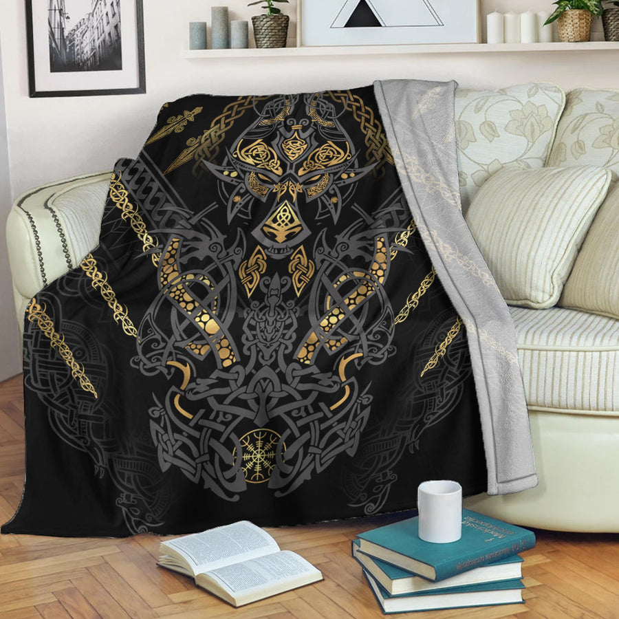 Tspinners Premium Blanket - Fenrir and Claw Gold-Black Premium Blanket A35