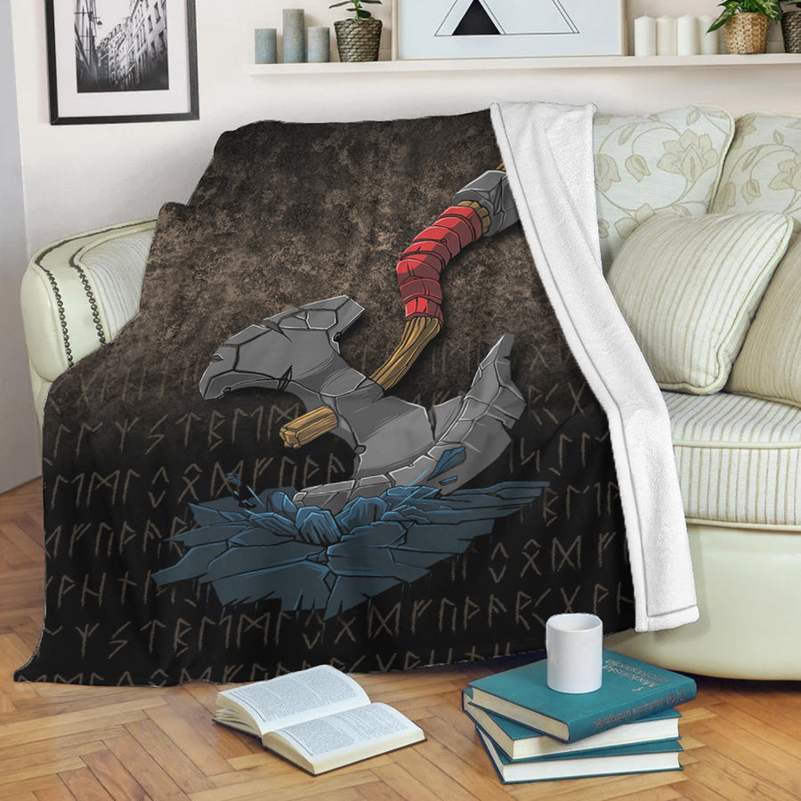 Tspinners Premium Blanket -Viking Axe Norse Mythology Premium Blanket A7