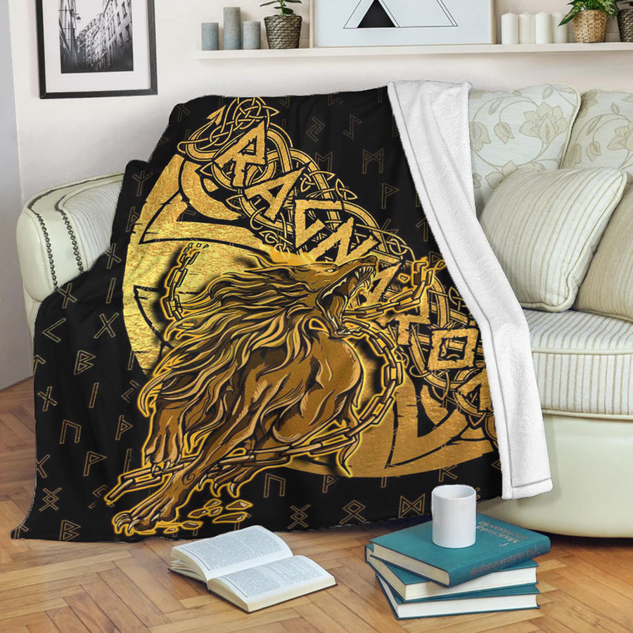 Tspinners Premium Blanket - Fenrir Ragnarok Gold Premium Blanket A94
