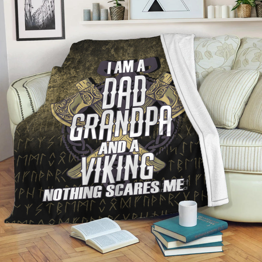 Tspinners Premium Blanket - Dad Viking Fathers Day Warrior Premium Blanket A7