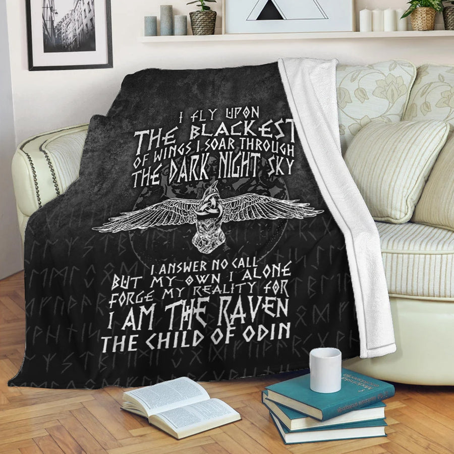 Tspinners Premium Blanket - I Am The Raven The Child Of Odin Premium Blanket A7