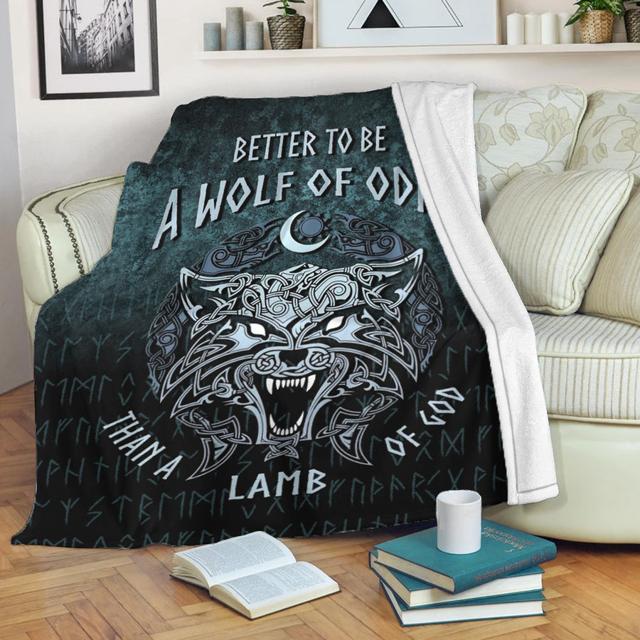 Tspinners Premium Blanket - Better To Be A Wolf of Odin Premium Blanket A7