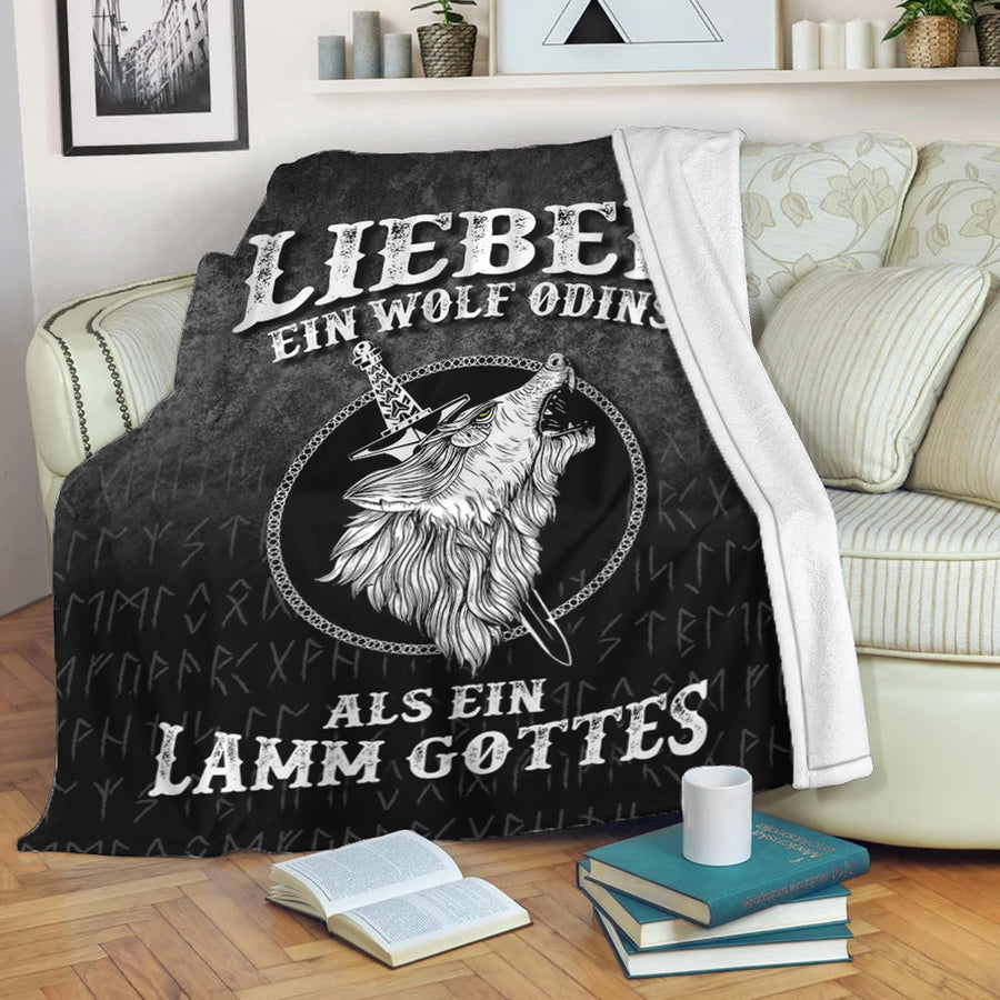 Tspinners Premium Blanket - Lieber Ein Wolf Odins Als Ein Lamm Gottes Premium Blanket A7