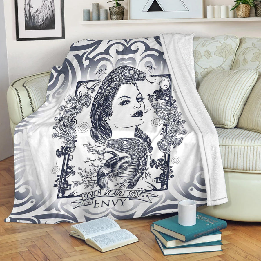 Tspinners Premium Blanket - Envy! Seven Deadly Sins Celtic Tattoo Premium Blanket A35