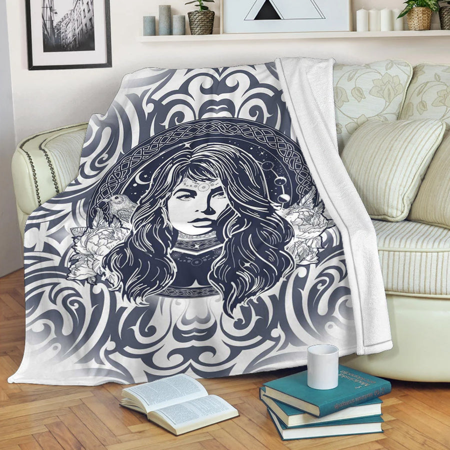 Tspinners Premium Blanket - Celtic Wicca Sorceress Premium Blanket A35