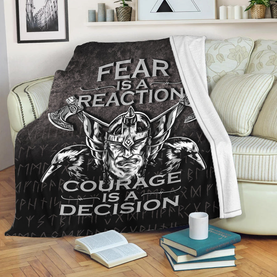 Tspinners Premium Blanket - Fear Is A Reaction Courage Is A Decision Premium Blanket A7